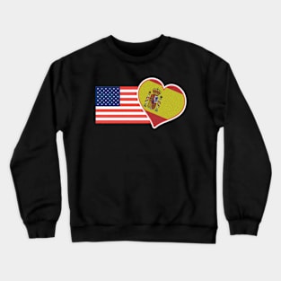 Spain T-Shirt USA Flag Spanish Food Culture Crewneck Sweatshirt